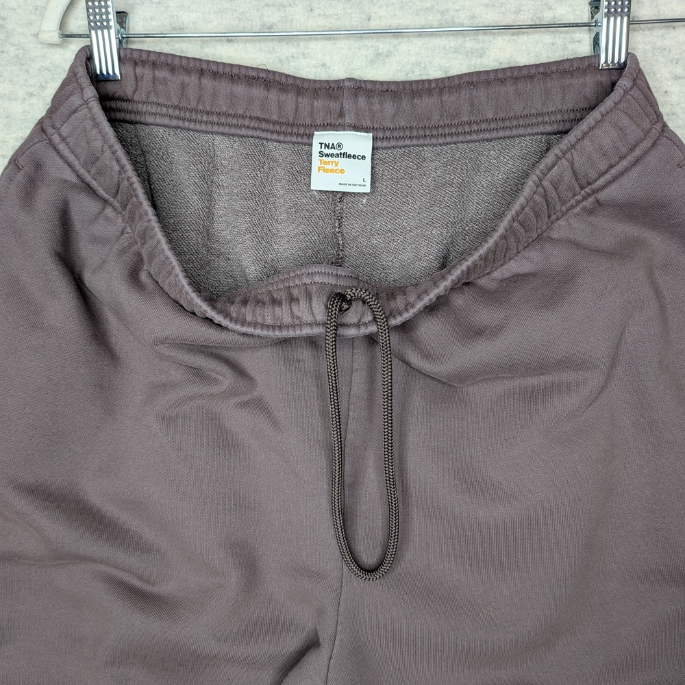 Aritzia TNA Terry Fleece Joggers Dusty Mauve Sweatpants Sz L